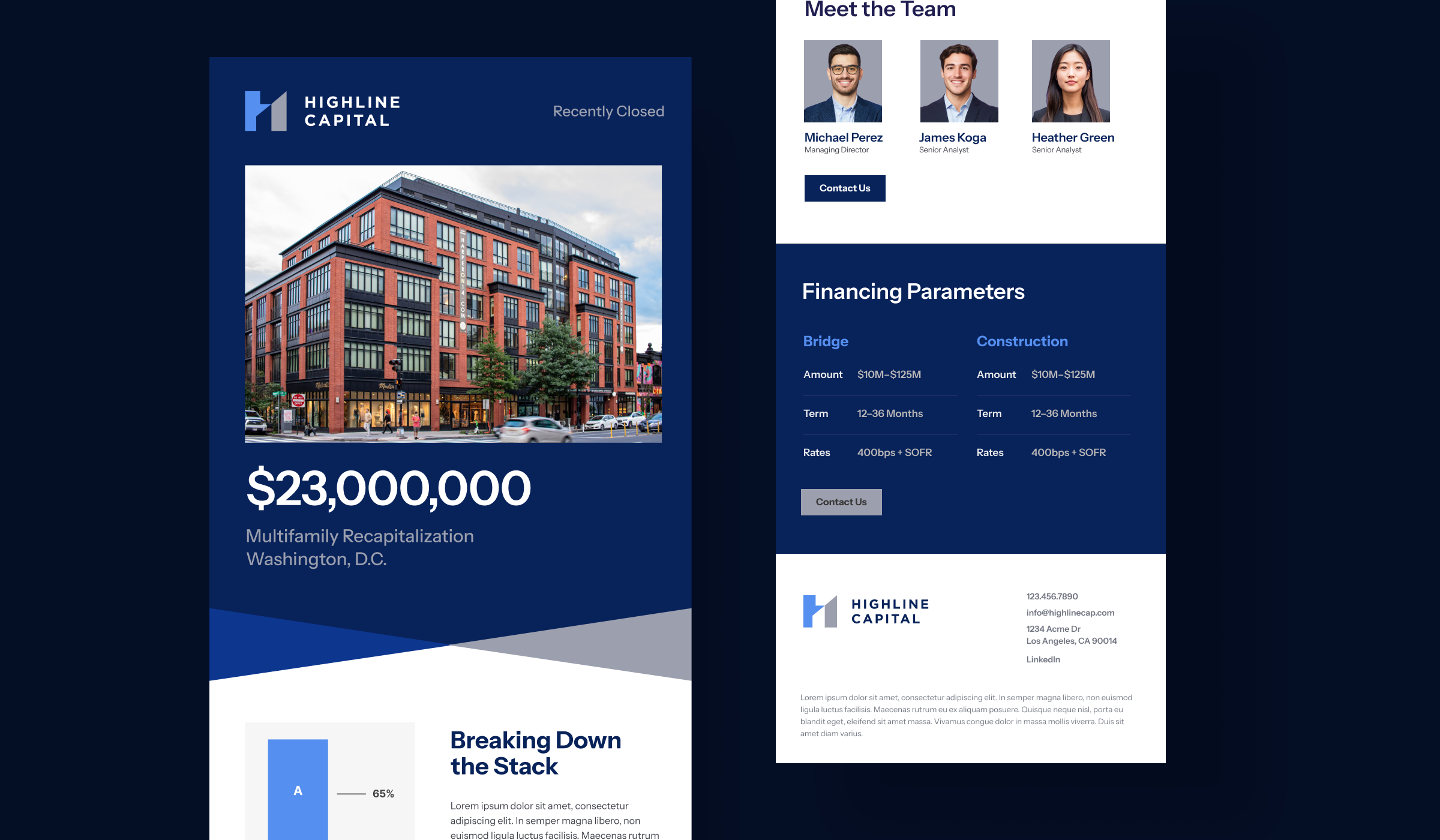 Highline Capital Email Newsletter Design